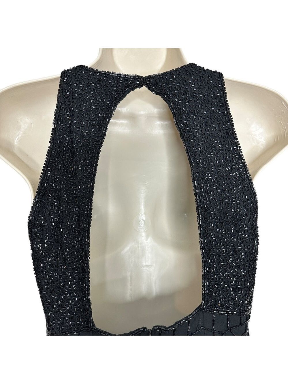 Sean Collection Vintage Beaded Elegant Black Evening Gown‎ Women’s Size Small - Picture 4 of 14